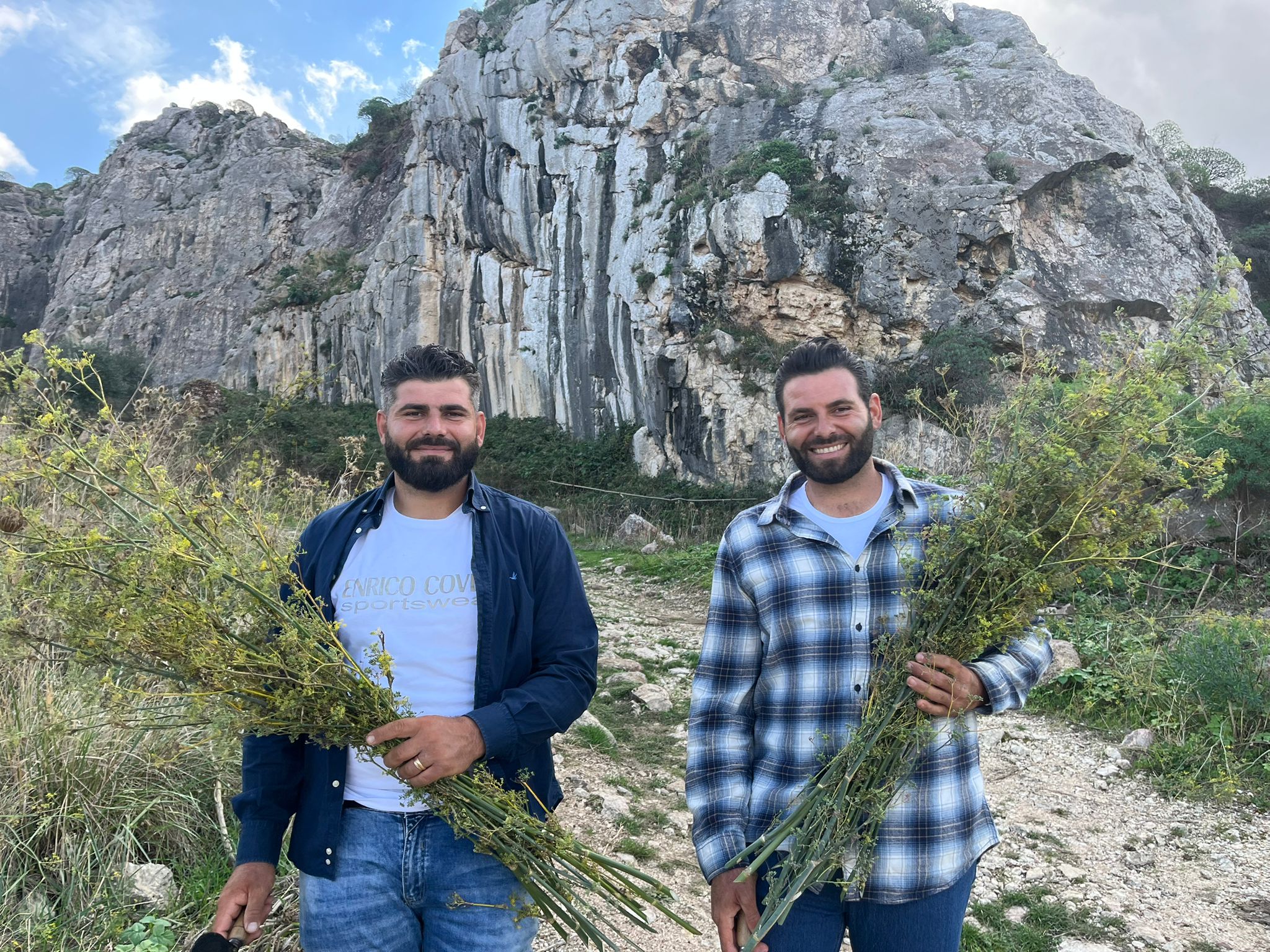 I Fratelli Nicolino nel loro campo a Camporeale, Sicilia